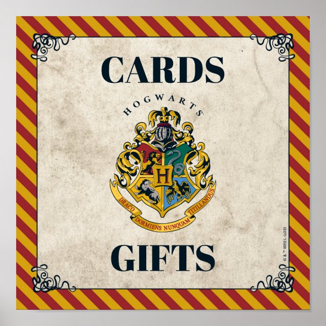 Affiche Panneau Harry Potter Hogwarts Cartes et Cadeaux d' (Devant)