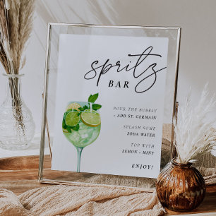 Affiche Panneau Hugo Spritz Bar Couples Douche