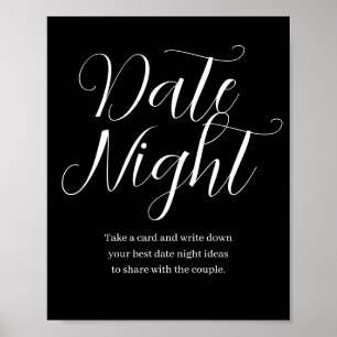 Affiche Panneau idée de soirée de fleurs sauvages Date Nig