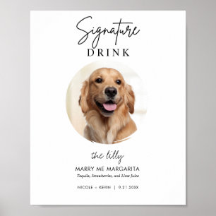 Affiche Panneau imprimable Mariage de chien pour animaux d
