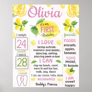 Affiche Panneau jalon du premier anniversaire de la limona