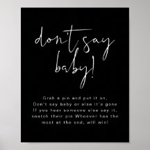 Panneau JOVI Edgy Black Modern Ne dites pas bébé