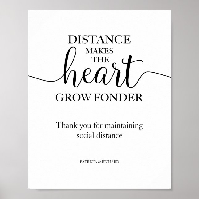 Affiche Panneau L'absence Fait Grandir L'amour (Devant)