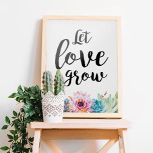 Affiche Panneau Laissez l'amour grandir