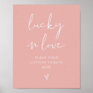Affiche Panneau LEAH Vibrant Rose Pastel Chanceux en Amour