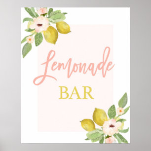 Affiche Panneau Lemonade Bar