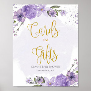 Affiche Panneau Lilac Lavender Cartes et Cadeaux