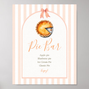 Affiche Panneau Little Cutie Pie Orange En vichy Pie Bar