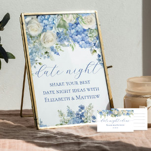 Affiche Panneau Mariage Blue Hydrangea Date Jar Idées