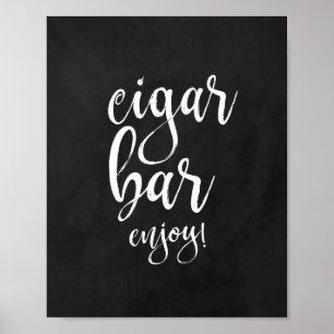 Affiche Panneau Mariage Cigar Bar Chalkboard 8x10
