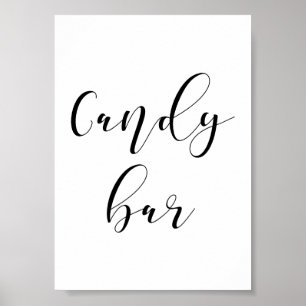 Affiche Panneau mariage de la barre de bonbons
