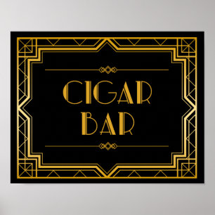 Affiche Panneau Mariage de la barre de cigares   Gatsby Ar