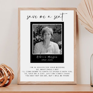 Affiche Panneau Mariage de la photo moderne Sauvons un siè