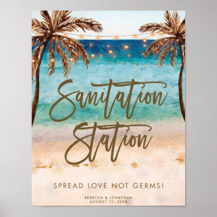 Affiche Panneau mariage de la station de nettoyage à la ma