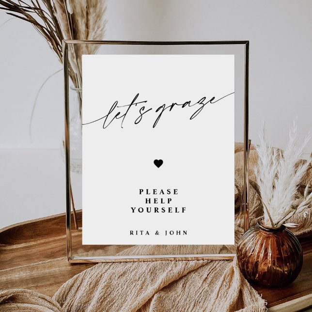 Affiche Panneau Mariage de la table de Graissage minimalis (Créateur téléchargé)