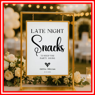 Affiche Panneau Mariage des snacks de fin de nuit