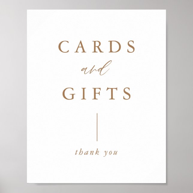 Affiche Panneau Mariage Digital Gold Rustic Cartes et Cade (Devant)