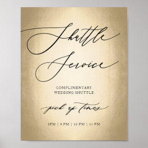 Affiche Panneau Mariage du service de navette de script de