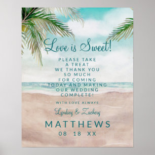 Affiche Panneau Mariage Island Breeze Love is Swereat