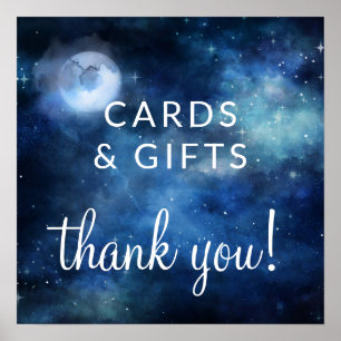 Affiche Panneau Mariage Lunaire Sky Moon Cartes et cadeaux