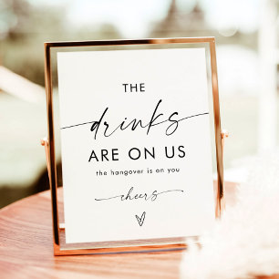 Affiche Panneau Mariage minimaliste à barre ouverte Symb