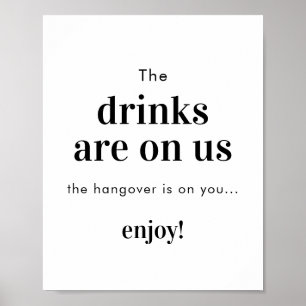 Affiche Panneau Mariage minimaliste à barre ouverte Symb