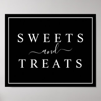 Affiche Panneau Mariage noir et blanc Sweets & Traitements