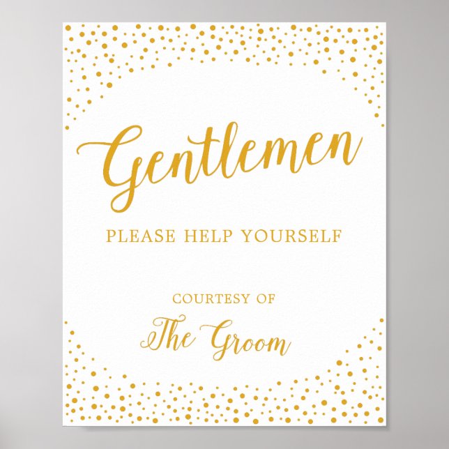Affiche Panneau mariage - Panier de bain homme Confetti (Devant)