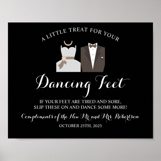 Affiche Panneau Mariage Pied Pied Pied Pied Pied Pied Flop (Devant)