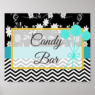Affiche Panneau mariage pour barre de bonbons, appareil ph