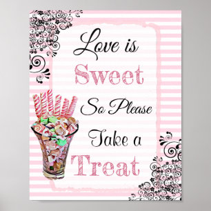Affiche Panneau mariage pour l'affiche rose du buffet de b