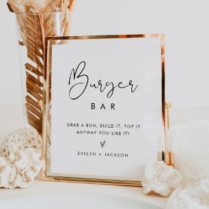 Affiche Panneau Mariage STELLA Burger Bar