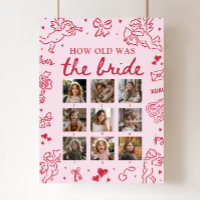 Panneau Mariée Âgée de Style Moderne Rose Dessiné