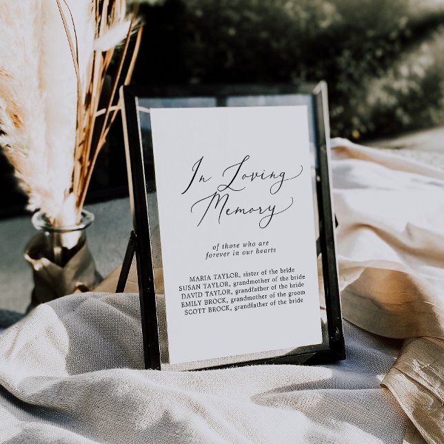 Affiche Panneau Mémorial De Mariage À La Mémoire Tendre (Créateur téléchargé)