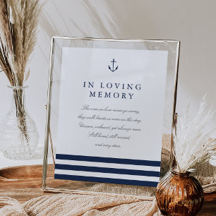 Affiche Panneau Mémorial de Mariage à l'Ancre Naútico