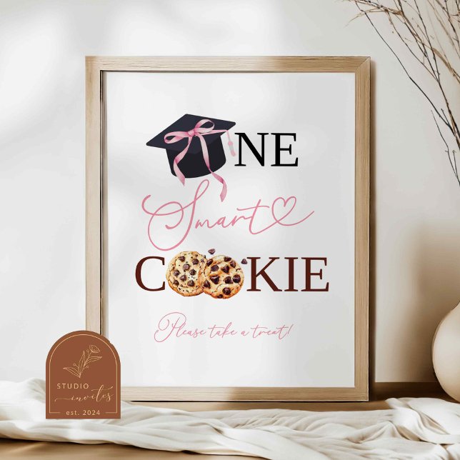 Affiche Panneau Mignonne Rose Une Cookie Intelligente (Créateur téléchargé)