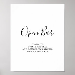 Affiche Panneau minimaliste à barre ouverte