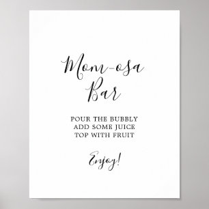 Affiche Panneau minimaliste de la barre Maman-osa Baby sho