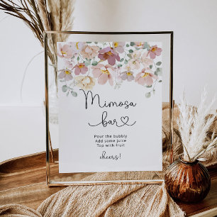 Affiche Panneau minimaliste fleur sauvage mimosa