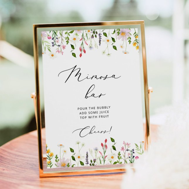 Affiche Panneau minimaliste fleur sauvage mimosa (Créateur téléchargé)