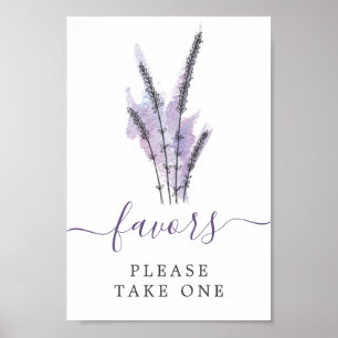 Affiche Panneau Minimaliste Lavande Violet pour Cadeaux