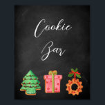 Affiche Panneau moderne Chalkboard Christmas Cookies Bar S<br><div class="desc">Panneau moderne Chalkboard Hot Cococa Bar</div>