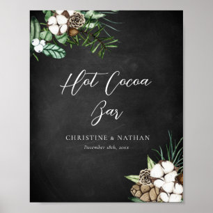 Affiche Panneau moderne Chalkboard Mariage Hot Cocoa Bar