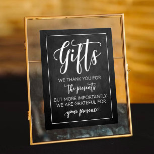Affiche Panneau moderne Chalkboard Mariages Cadeaux