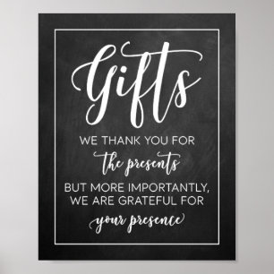 Affiche Panneau moderne Chalkboard Mariages Cadeaux