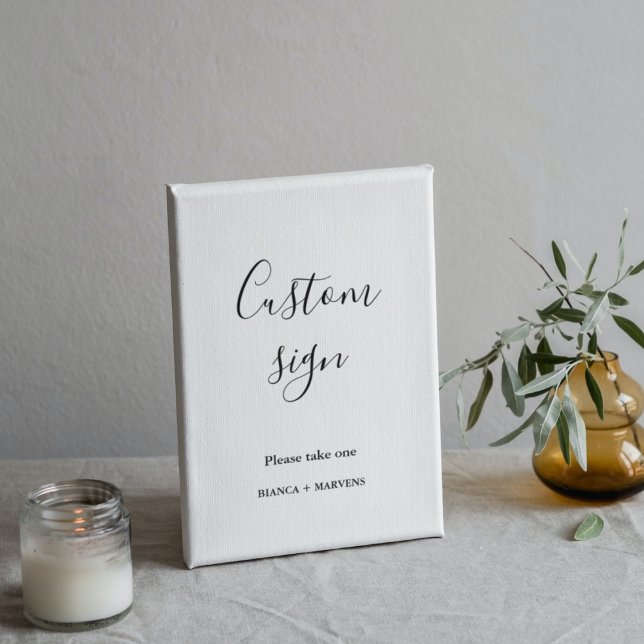 Affiche Panneau moderne minimaliste personnalisé mariage (Créateur téléchargé)