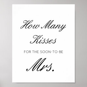 Affiche Panneau Modifiable 'Devinez Combien de Bisous pour
