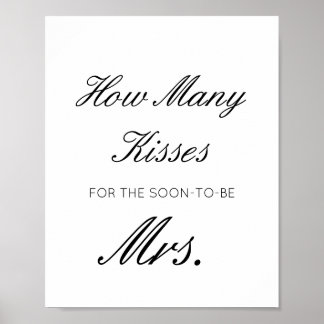 Affiche Panneau Modifiable 'Devinez Combien de Bisous pour