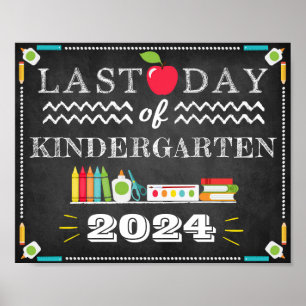 Affiche Panneau modifiable du dernier jour de l'école