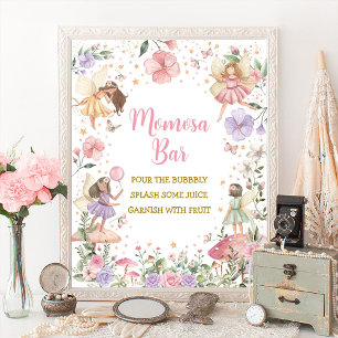 Affiche Panneau Momosa Bar Fée Florale Jardin bébé Fille